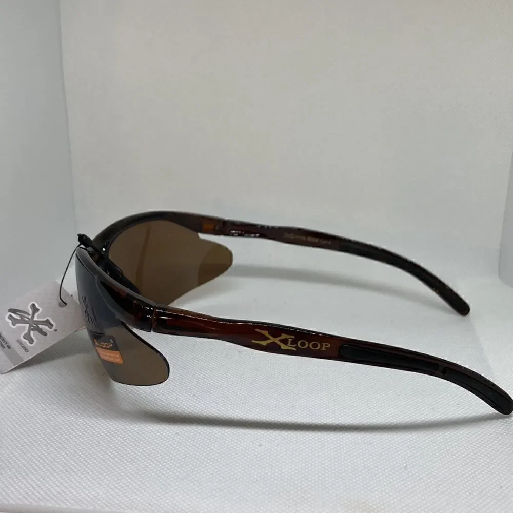 X-Loop Mens Semi Rimless Sunglasses